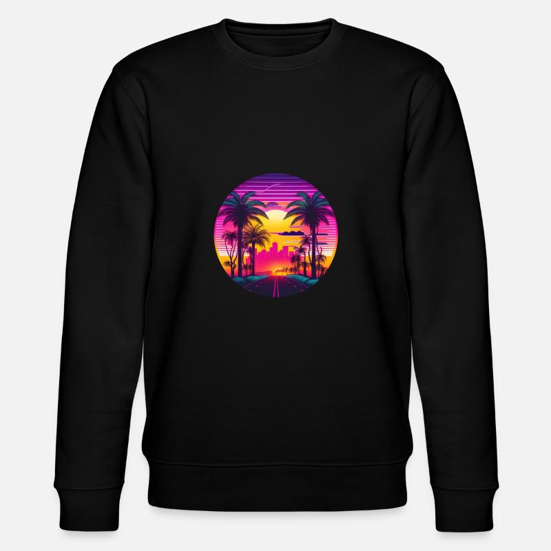 Retrowave Synthwave 80s Design - Stanley/Stella Unisex Bio-Sweatshirt CHANGER  - Schwarz