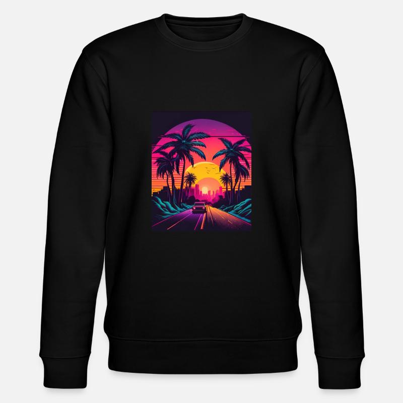 Retrowave Synthwave 80s Design - Stanley/Stella Unisex Bio-Sweatshirt CHANGER  - Schwarz