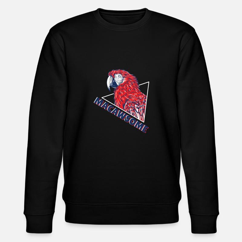 Macawsome Parrot - Stanley/Stella CHANGER Unisex Organic Sweatshirt - black
