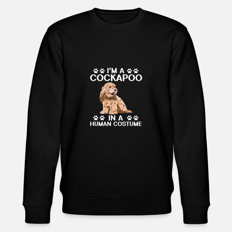 Cockapoo Dog - Stanley/Stella CHANGER Unisex Organic Sweatshirt - black