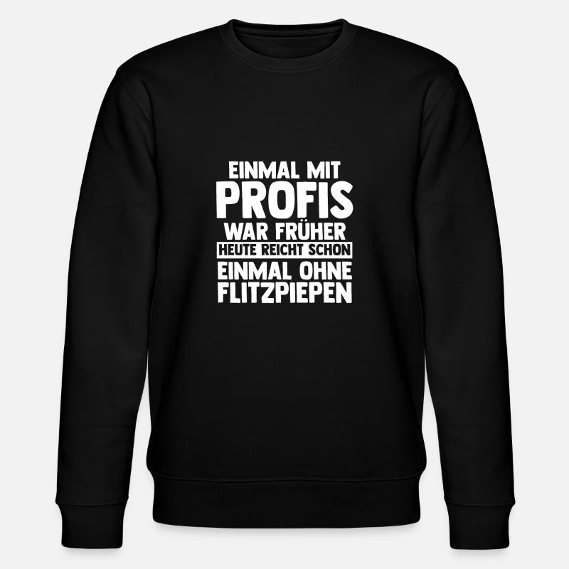 Einmal Mit Profis Arbeiten - Stanley/Stella Unisex Bio-Sweatshirt CHANGER  - Schwarz