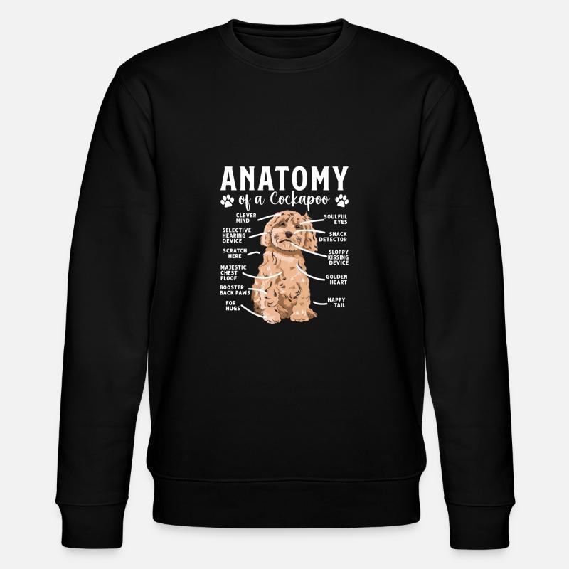 Cockapoo Hund - Stanley/Stella Unisex Bio-Sweatshirt CHANGER - Schwarz