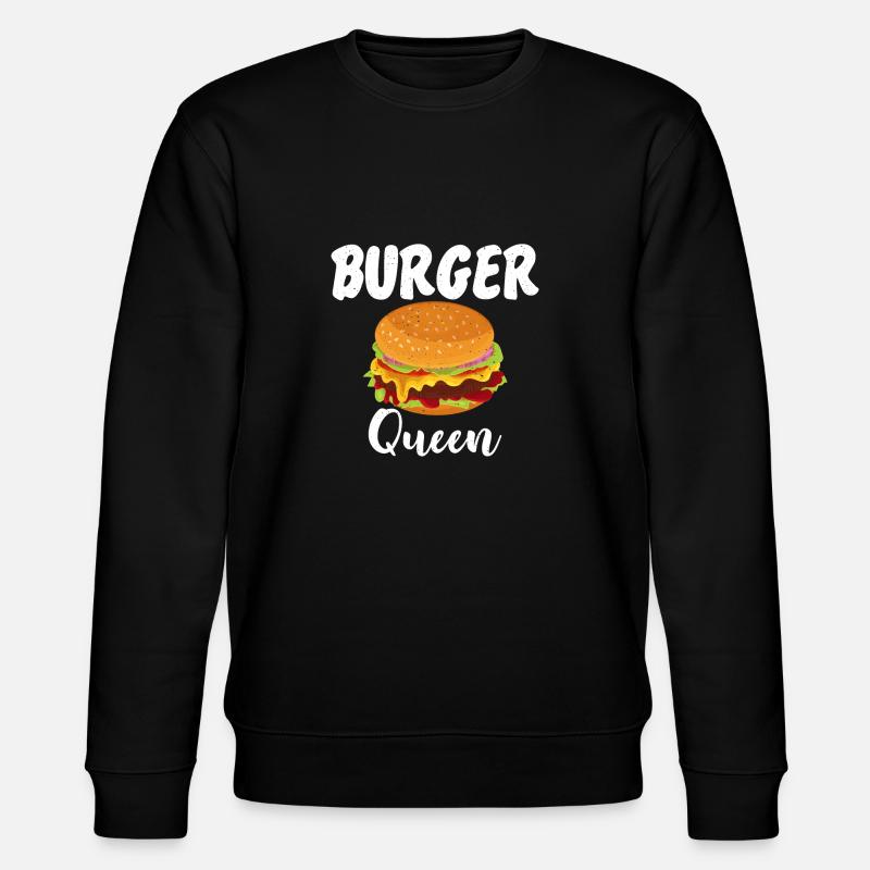 Burger Lover Gift - Stanley/Stella CHANGER Unisex Organic Sweatshirt - black