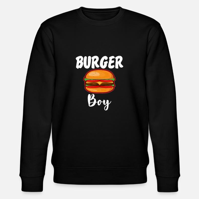 Burger Lover Gift - Stanley/Stella CHANGER Unisex Organic Sweatshirt - black
