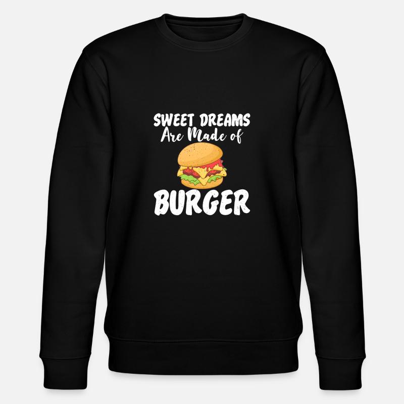 Burger Lover Gift - Stanley/Stella CHANGER Unisex Organic Sweatshirt - black