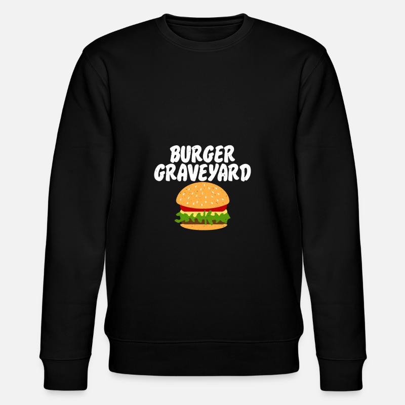 Burger Lover Gift - Stanley/Stella CHANGER Unisex Organic Sweatshirt - black