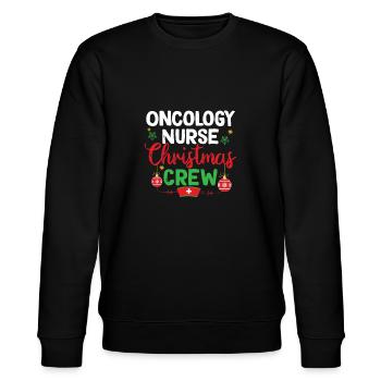 Oncology Nurse Christmas Crew Oncology Nursing - Stanley/Stella CHANGER Unisex Organic Sweatshirt - black - Front - Nik (191cm) & Marisol (170cm)