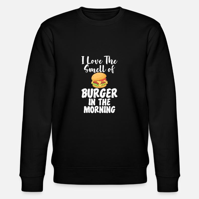 Burger Lover Gift - Stanley/Stella CHANGER Unisex Organic Sweatshirt - black