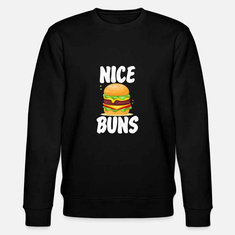 Burger Lover Gift - Stanley/Stella CHANGER Unisex Organic Sweatshirt - black
