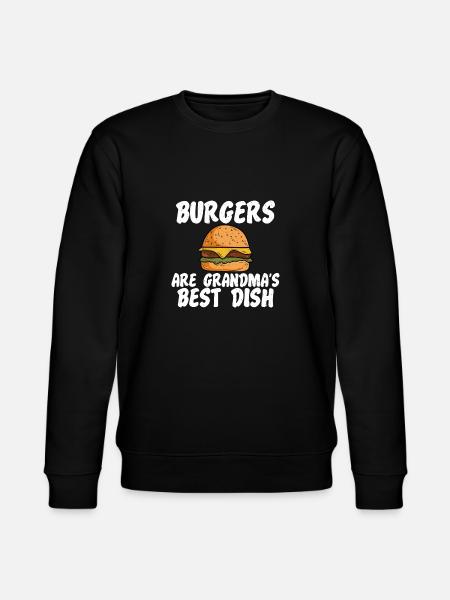 Burger Lover Gift - Stanley/Stella CHANGER Unisex Organic Sweatshirt - black