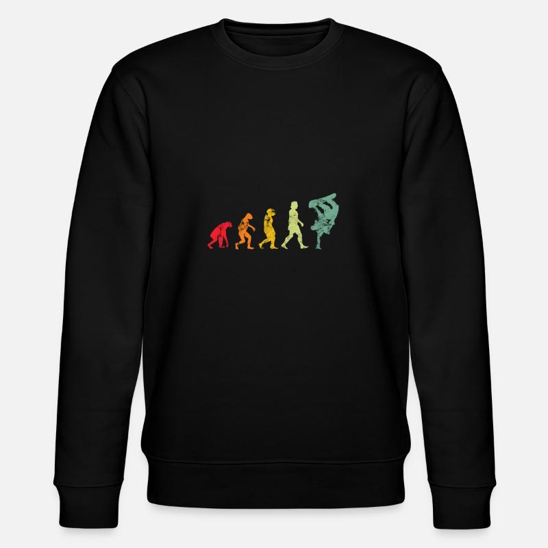 EVOLUTION SNOWBOARD - Stanley/Stella CHANGER Unisex Organic Sweatshirt - black