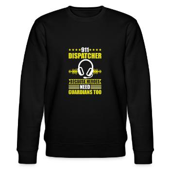 Verteiler helden unterstützung hilfsleitung - Stanley/Stella Unisex Bio-Sweatshirt CHANGER  - Schwarz - Vorne - Nik (191cm) & Marisol (170cm)