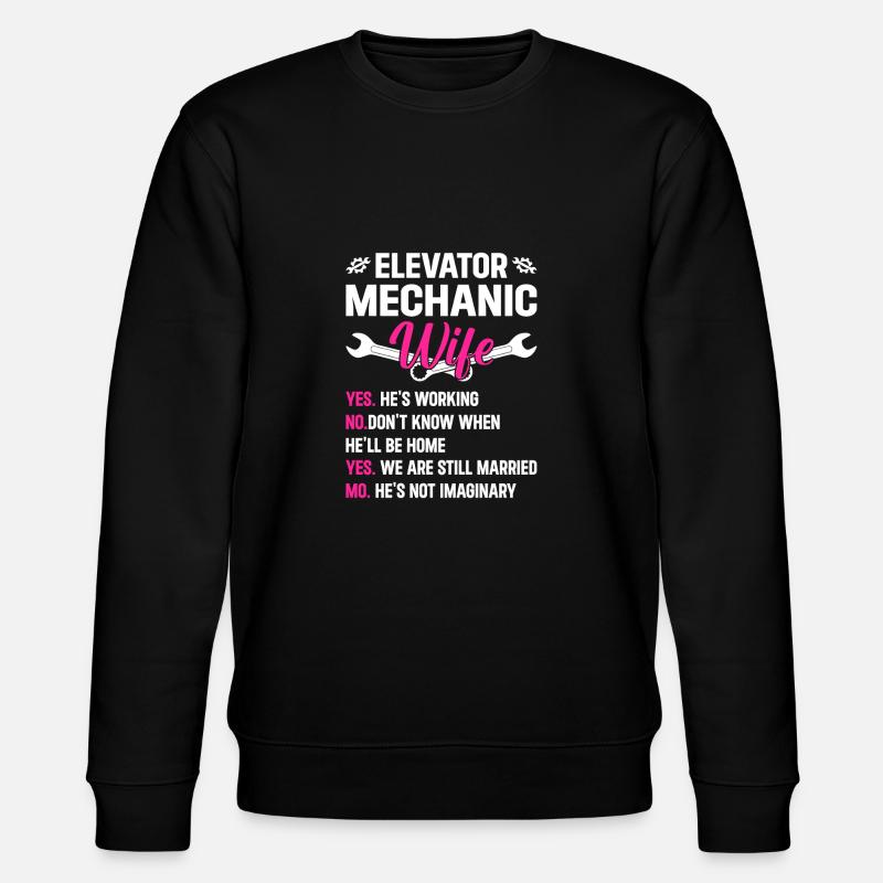 Fahrstuhl Techniker Frau - Stanley/Stella Unisex Bio-Sweatshirt CHANGER  - Schwarz