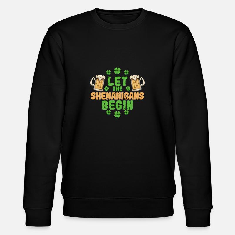 Sankt-Patricks-Schwindel - Stanley/Stella Unisex Bio-Sweatshirt CHANGER  - Schwarz