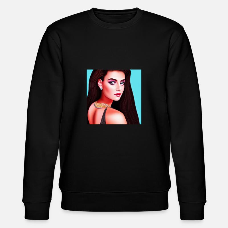 Retrowave Synthwave 80s Character Design - Stanley/Stella Unisex Bio-Sweatshirt CHANGER  - Schwarz