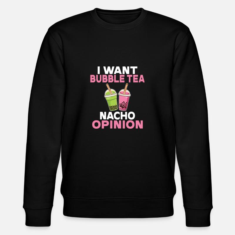 Bubble Tea Lover Geschenk - Stanley/Stella Unisex Bio-Sweatshirt CHANGER  - Schwarz