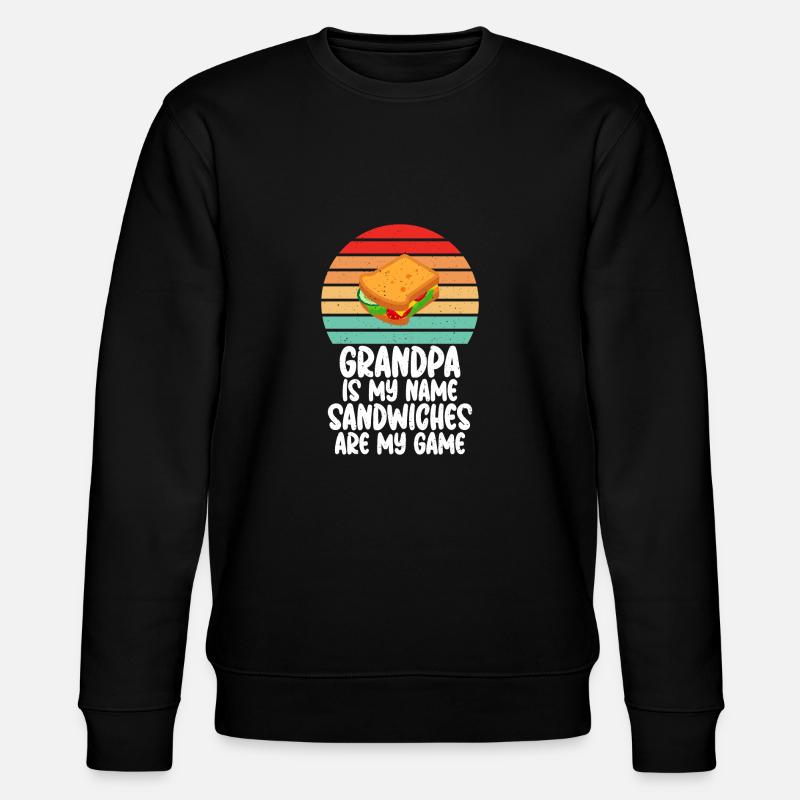 Sandwich Lover Gift - Stanley/Stella CHANGER Unisex Organic Sweatshirt - black