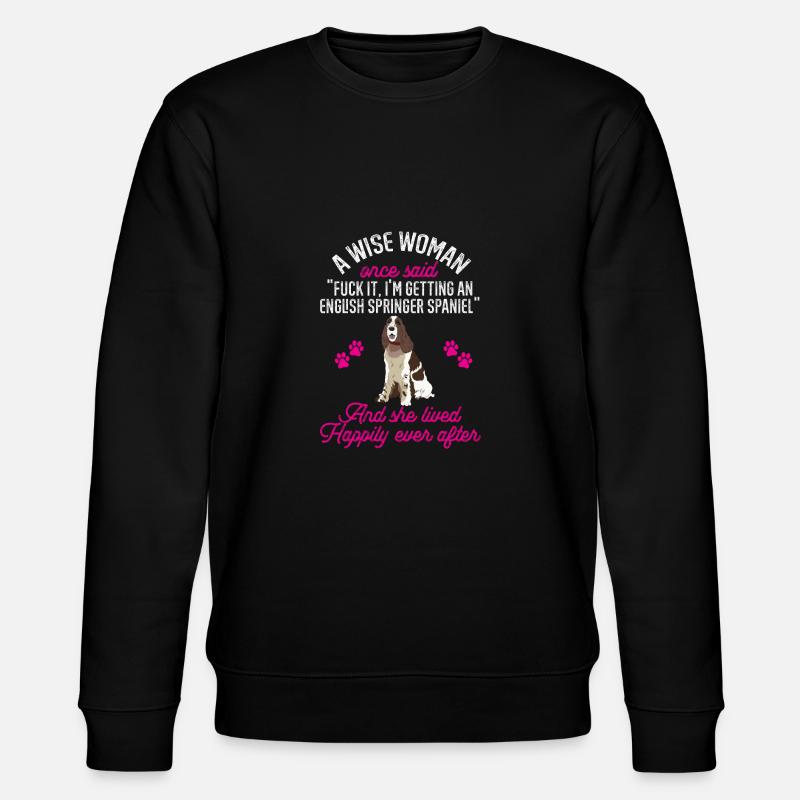 Chien d’épagneul Springer anglais - Sweat bio CHANGER Stanley/Stella Unisexe - noir