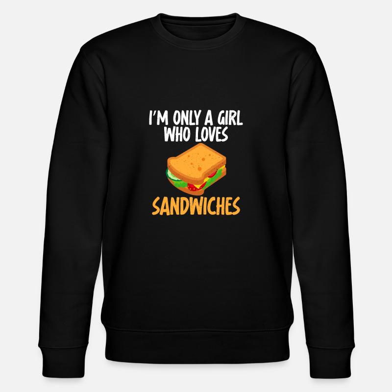 Sandwich Lover Gift - Stanley/Stella CHANGER Unisex Organic Sweatshirt - black