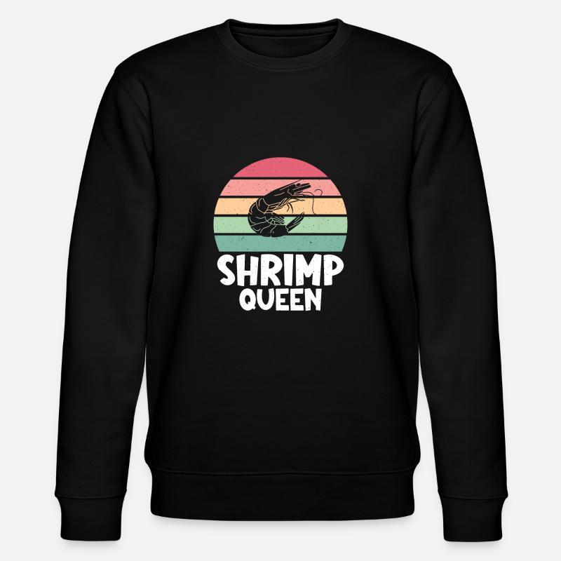 Shrimp Lover Gift - Stanley/Stella CHANGER Unisex Organic Sweatshirt - black