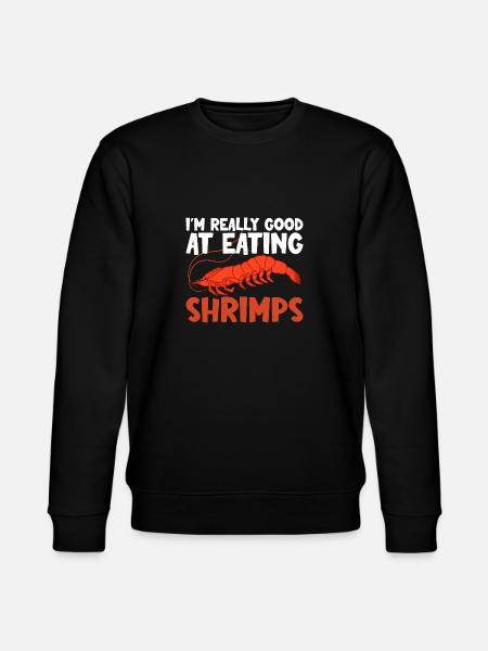 Shrimp Lover Gift - Stanley/Stella CHANGER Unisex Organic Sweatshirt - black