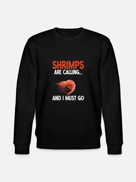 Shrimp Lover Gift - Stanley/Stella CHANGER Unisex Organic Sweatshirt - black