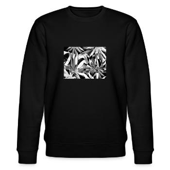 420 Hanfblätter - Stanley/Stella Unisex Bio-Sweatshirt CHANGER  - Schwarz - Vorne - Nik (191cm) & Marisol (170cm)