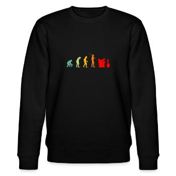 Gamer Evolution Gift Idea to Video Games - Stanley/Stella CHANGER Unisex Organic Sweatshirt - black - Front - Nik (191cm) & Marisol (170cm)
