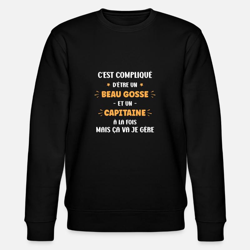 Beau gosse capitaine - Sweat bio CHANGER Stanley/Stella Unisexe - noir