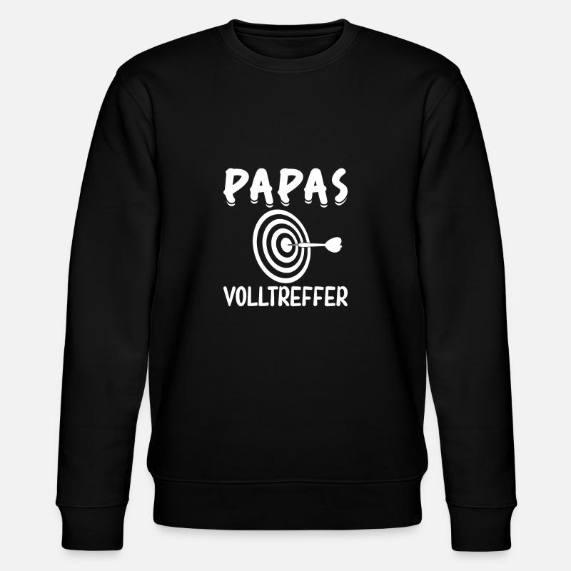 Papas Volltreffer - Stanley/Stella Unisex Bio-Sweatshirt CHANGER  - Schwarz
