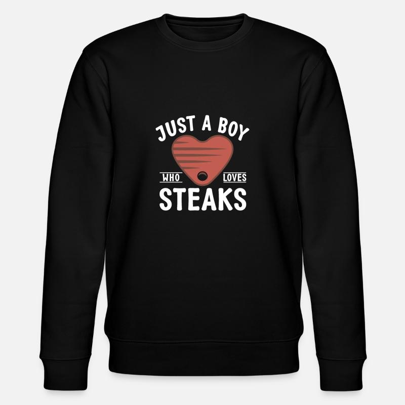 Steak Lover Steak Gift - Stanley/Stella CHANGER Unisex Organic Sweatshirt - black