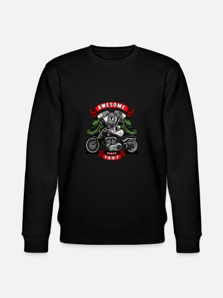 Awesome since 1997, biker's birthday - Stanley/Stella CHANGER Unisex Organic Sweatshirt - black