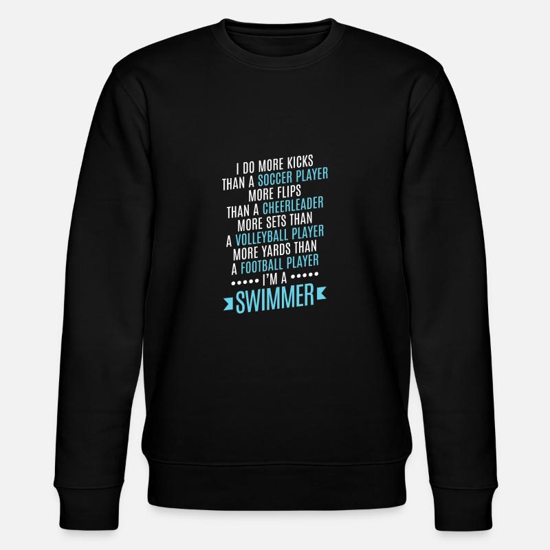 Lustiges Schwimmen Schwimmer - Stanley/Stella Unisex Bio-Sweatshirt CHANGER - Schwarz