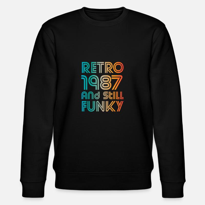 Retro 1987 - Stanley/Stella Unisex Bio-Sweatshirt CHANGER  - Schwarz