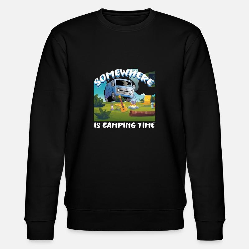 Somewhere is camping time - Stanley/Stella Unisex Bio-Sweatshirt CHANGER  - Schwarz