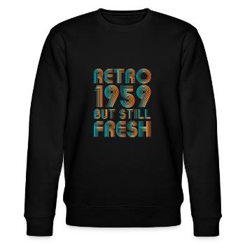 1959 Retro - Stanley/Stella Unisex Bio-Sweatshirt CHANGER  - Schwarz - Vorne - Nik (191cm) & Marisol (170cm)