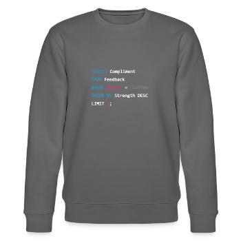 Funny Network Administrator Coding Joke - Stanley/Stella CHANGER Unisex Organic Sweatshirt - burgundy - Front - Nik (191cm) & Marisol (170cm)