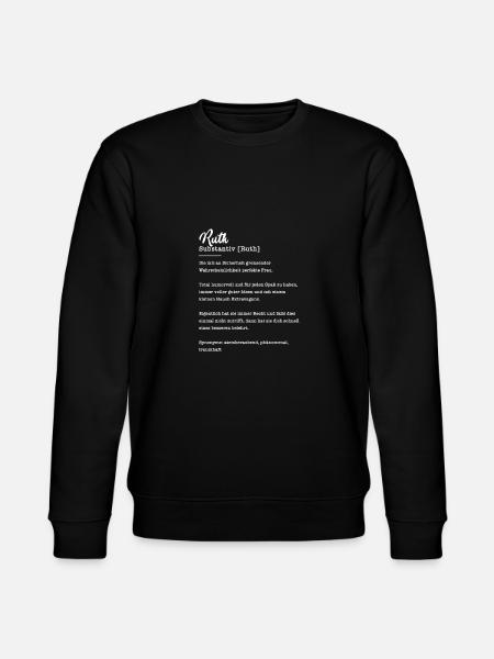 Ruth Substantiv Namensbedeutung Herkunft - Stanley/Stella Unisex Bio-Sweatshirt CHANGER  - Schwarz