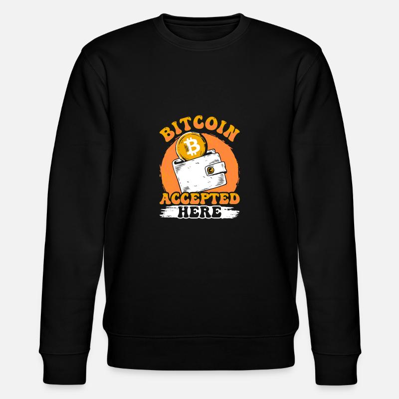 Bitcoin Accepted Here - Stanley/Stella CHANGER Unisex Organic Sweatshirt - black