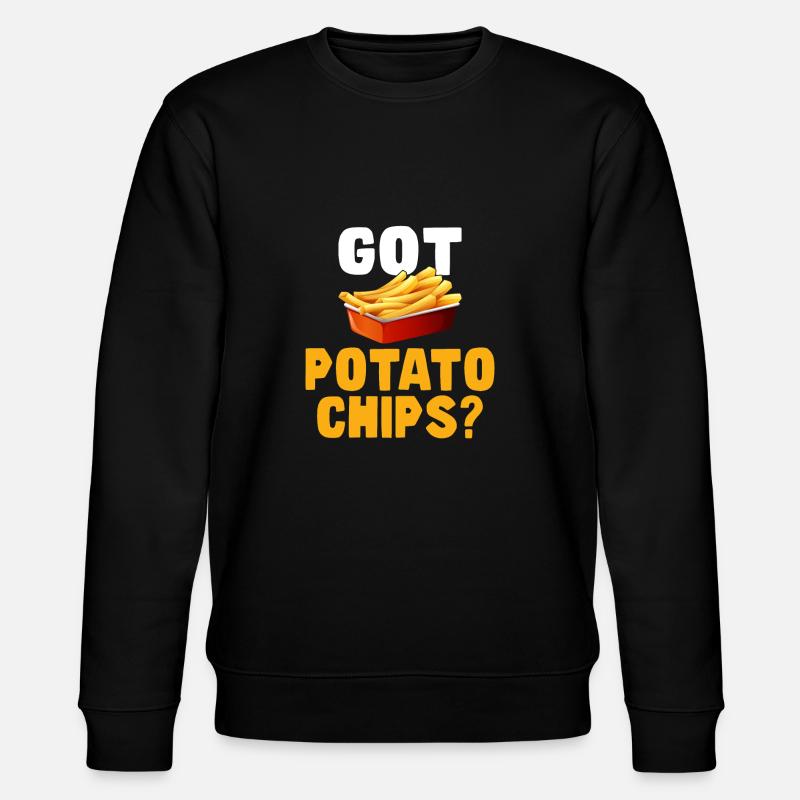 Potato Chips Gift - Stanley/Stella CHANGER Unisex Organic Sweatshirt - black