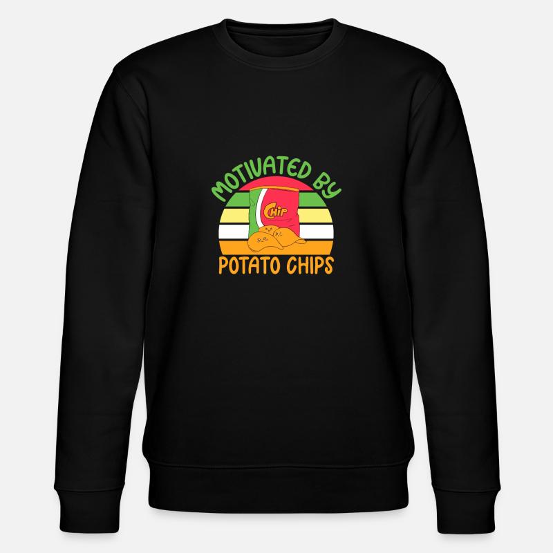 Kartoffelchips Geschenk - Stanley/Stella Unisex Bio-Sweatshirt CHANGER  - Schwarz