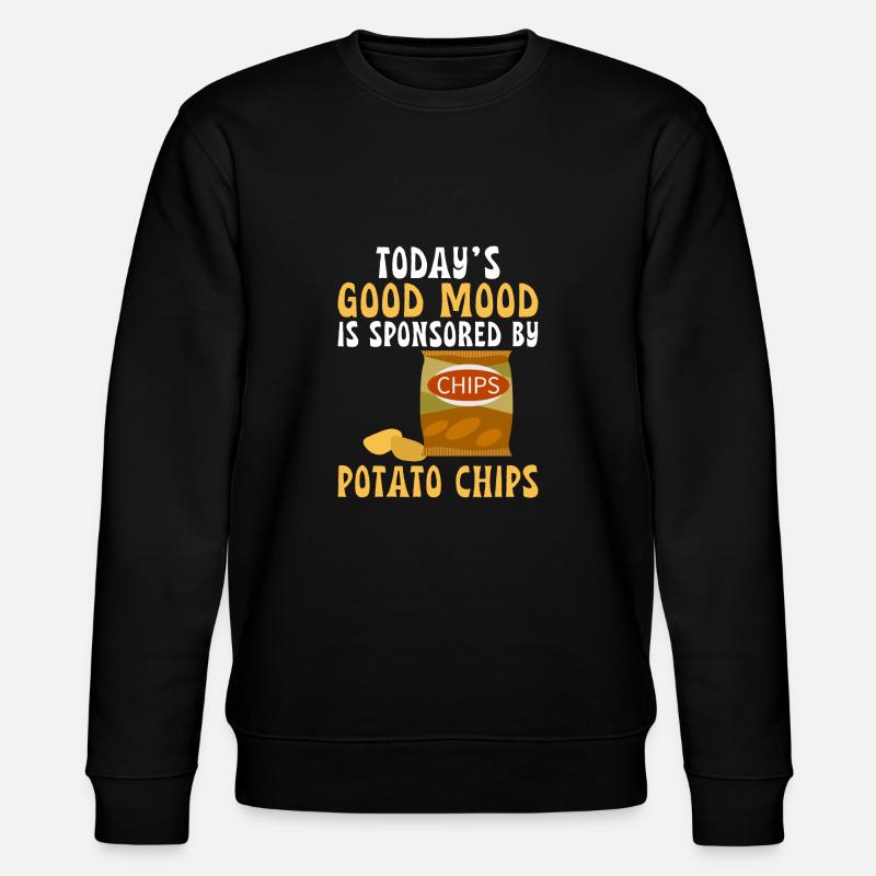 Kartoffelchips Geschenk - Stanley/Stella Unisex Bio-Sweatshirt CHANGER  - Schwarz