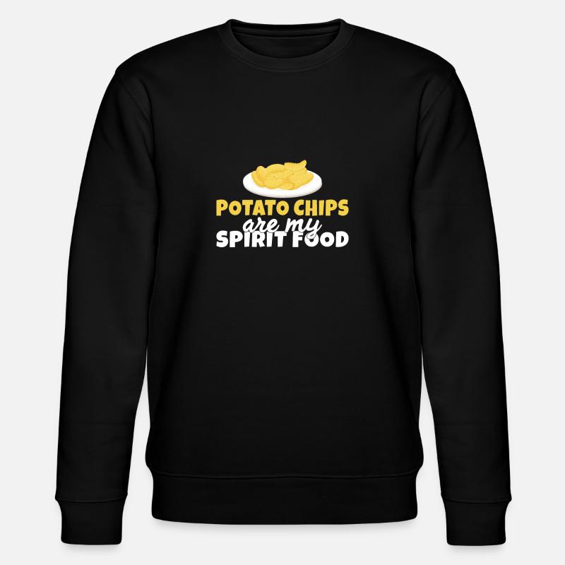 Potato Chips Gift - Stanley/Stella CHANGER Unisex Organic Sweatshirt - black