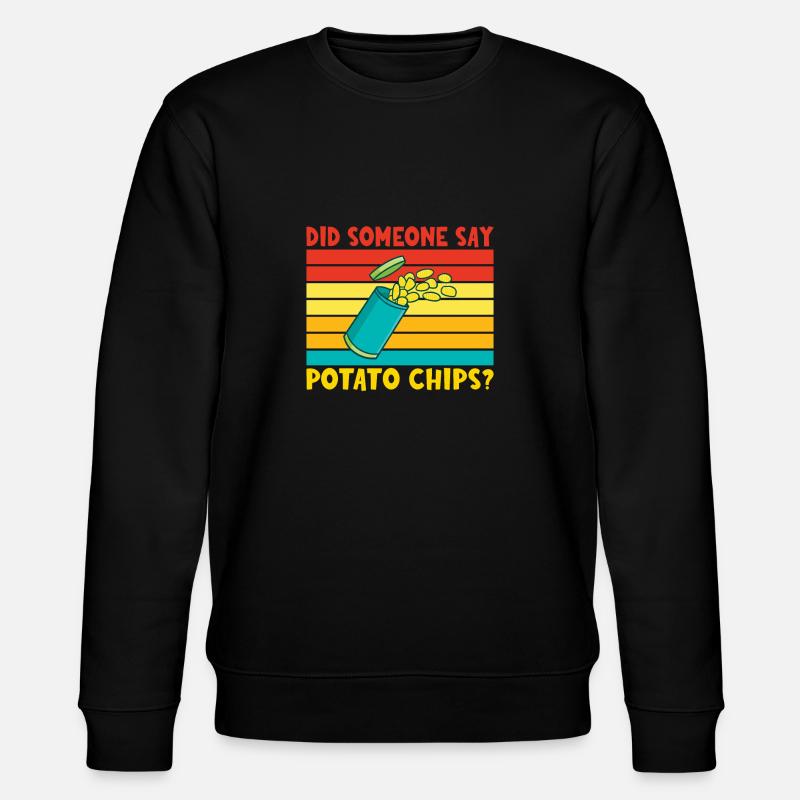 Potato Chips Gift - Stanley/Stella CHANGER Unisex Organic Sweatshirt - black