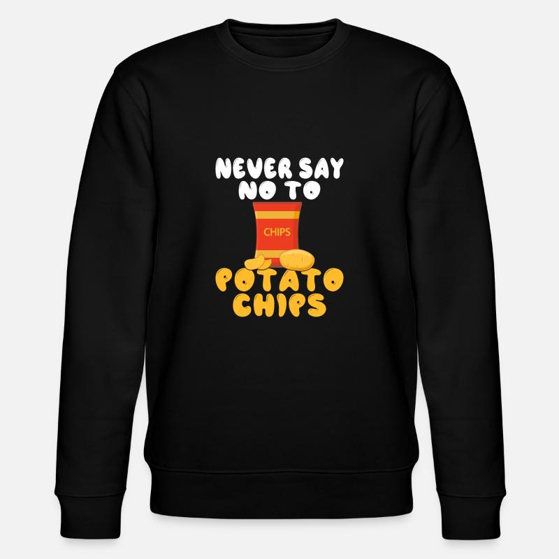 Potato Chips Gift - Stanley/Stella CHANGER Unisex Organic Sweatshirt - black