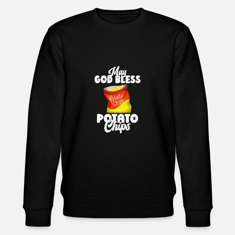 Potato Chips Gift - Stanley/Stella CHANGER Unisex Organic Sweatshirt - black