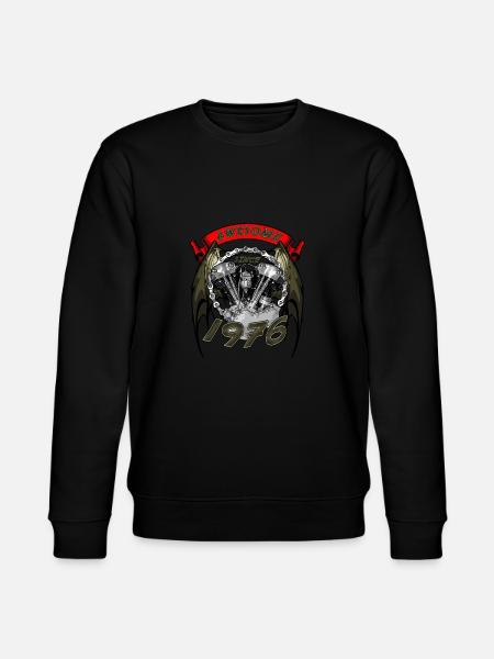 Awesome since 1976, biker's birthday - Stanley/Stella CHANGER Unisex Organic Sweatshirt - black