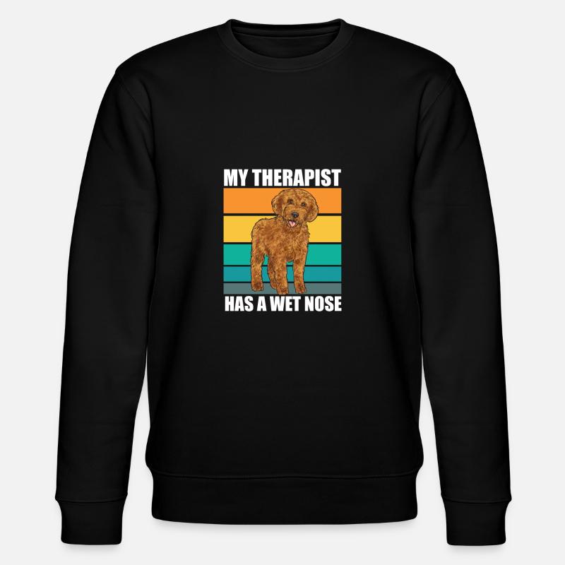 Labradoodle Dog - Stanley/Stella CHANGER Unisex Organic Sweatshirt - black
