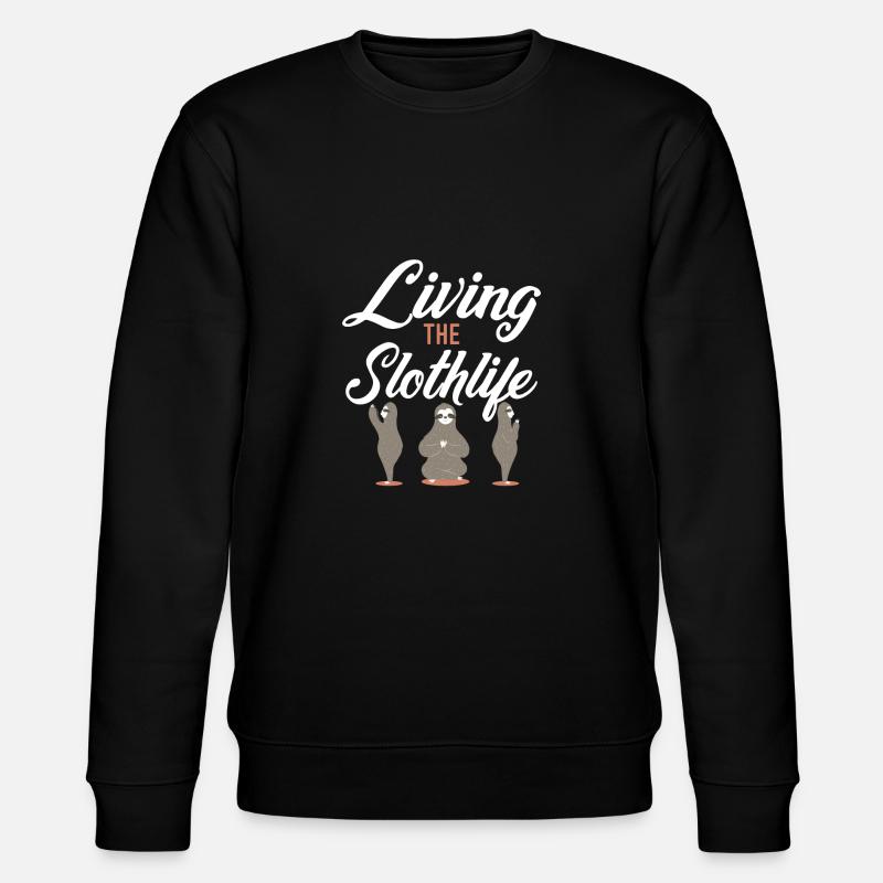 Sloth Lover Sloth Gift - Stanley/Stella CHANGER Unisex Organic Sweatshirt - black