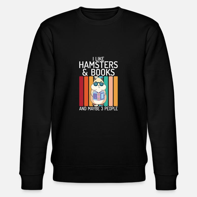 Hamster Liebhaber Hamster Geschenk - Stanley/Stella Unisex Bio-Sweatshirt CHANGER  - Schwarz